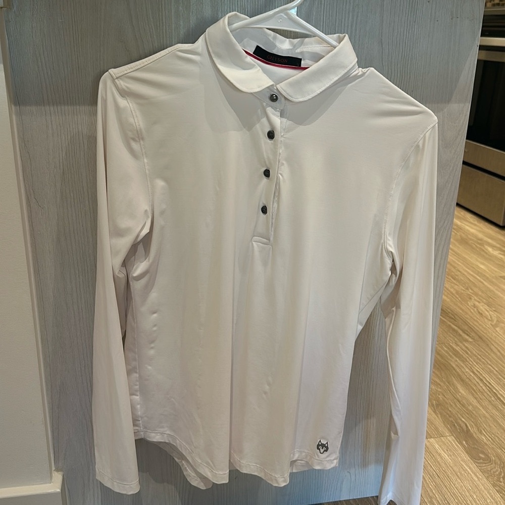 Womens Greyson Long-Sleeve Polo, size M